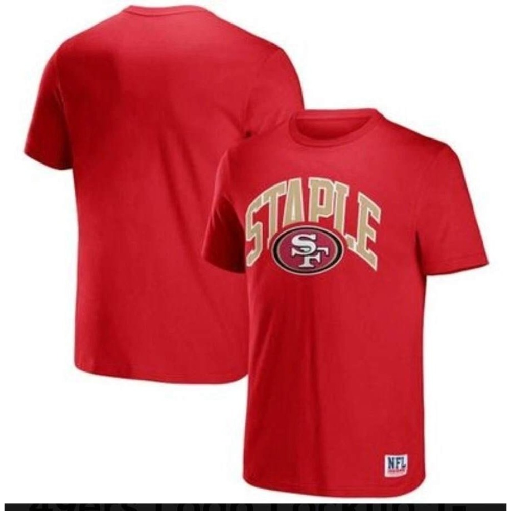 San Francisco 49ers NFL Staple T-Shirt Red Team‎ Apparel Mens L NWT